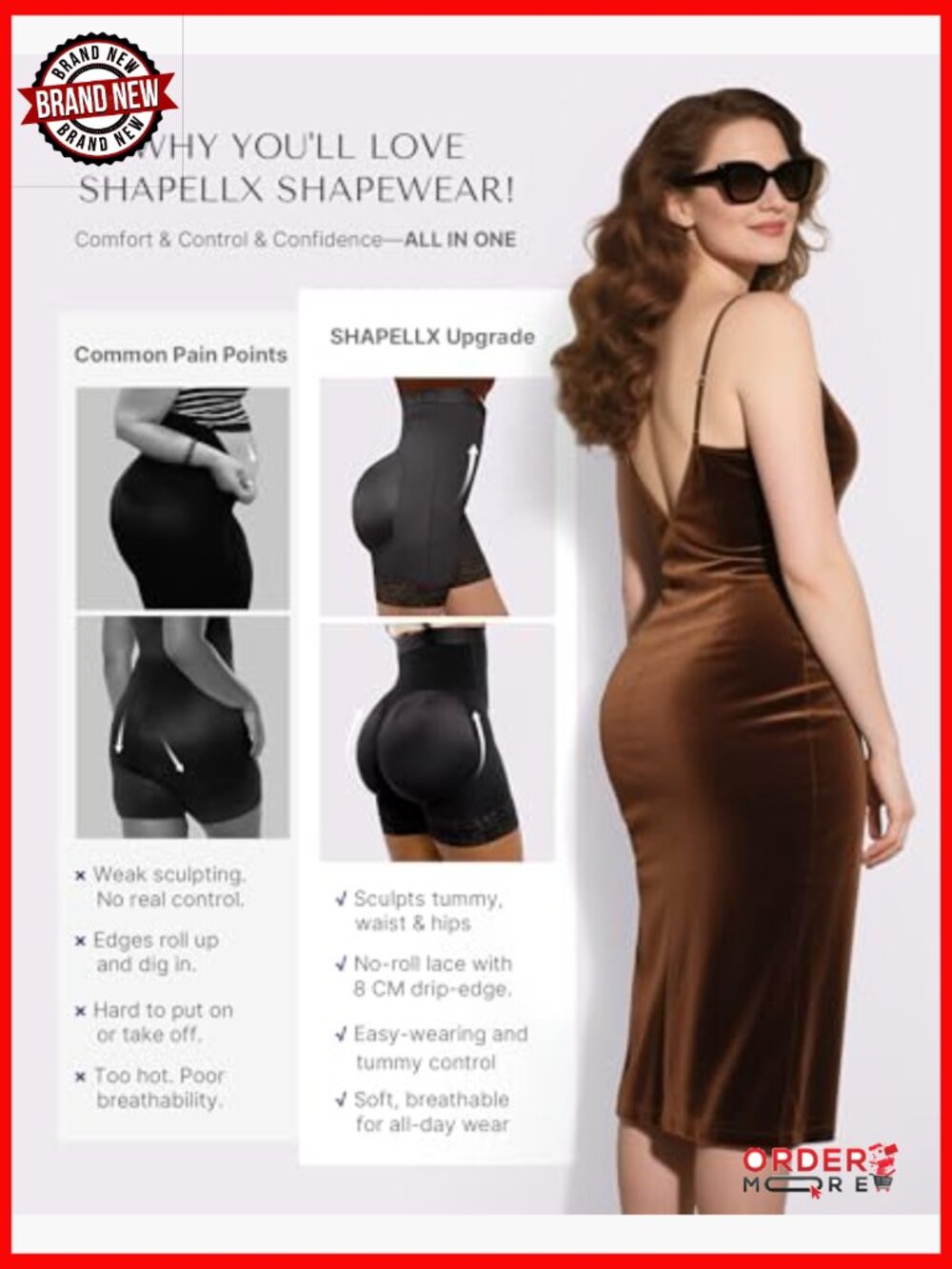 Tummy Control Shapewear Bodysuit Butt Lifter Plus Size Fajas - Picture 3 of 7